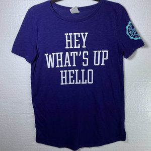 PINK Victoria's Secret S Hey What's Up Hello Tee
